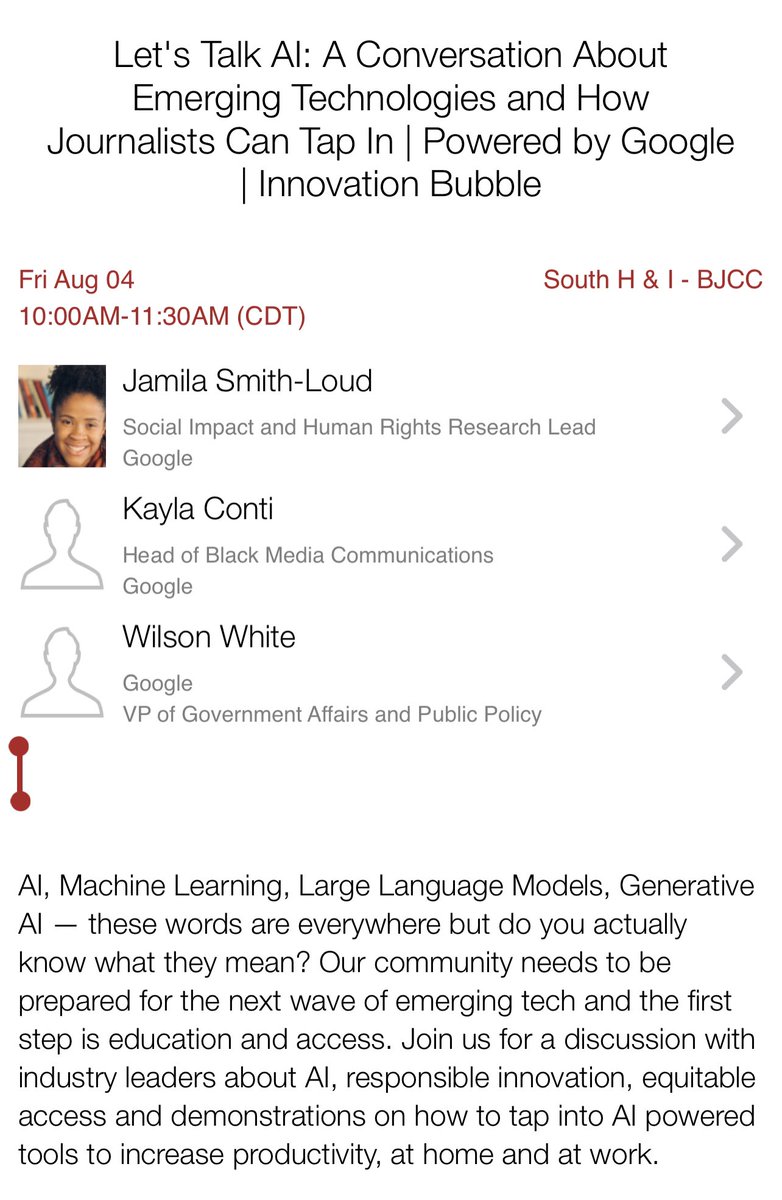 More don’t miss programming about AI for journalists at today’s @nabj Innovation Bubble . #NABJ23