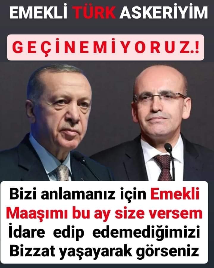 TSK'nin Şerefli bir Emekli Astsubayı olarak 
 - SENDİKALI Belediye ÇÖP Hizmetleri emeklisi
 - SENDİKALI Belediye MEZAR Kazıcı emeklisinin yarısı kadar emekli maaşına layık görülmek ağırıma gidiyor.!

Turan Orduları Başkomutanı Cem Garipoglu Bursa 1 Mehmet Şimşek #KızılcıkŞerbeti