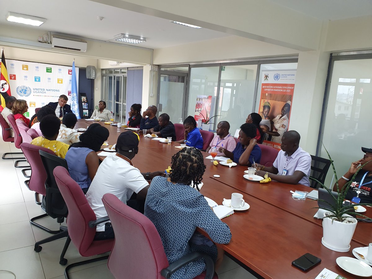 UNinUganda's tweet photo. Pictorial: Mr. Christian Saunders, the United Nations Under Secretary General (USG) and Special Coordinator for Sexual Exploitation and Abuse meeting with the Prevention of Sexual Exploitation and Abuse Network in Uganda. @UN_OSCSEA https://t.co/LLGQT05spn
