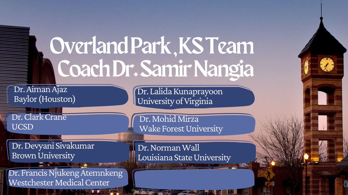 Please welcome NBLU 2023 Shark Tank team Overland Park,KS with Nephrology Fellows from @BCMKidneyHealth @ucsdnephrology @brown_kidney @WMCNephrology @LSUnephrology @WakeForest @UVANeph - Coach @SamirNangia - Good luck next week!