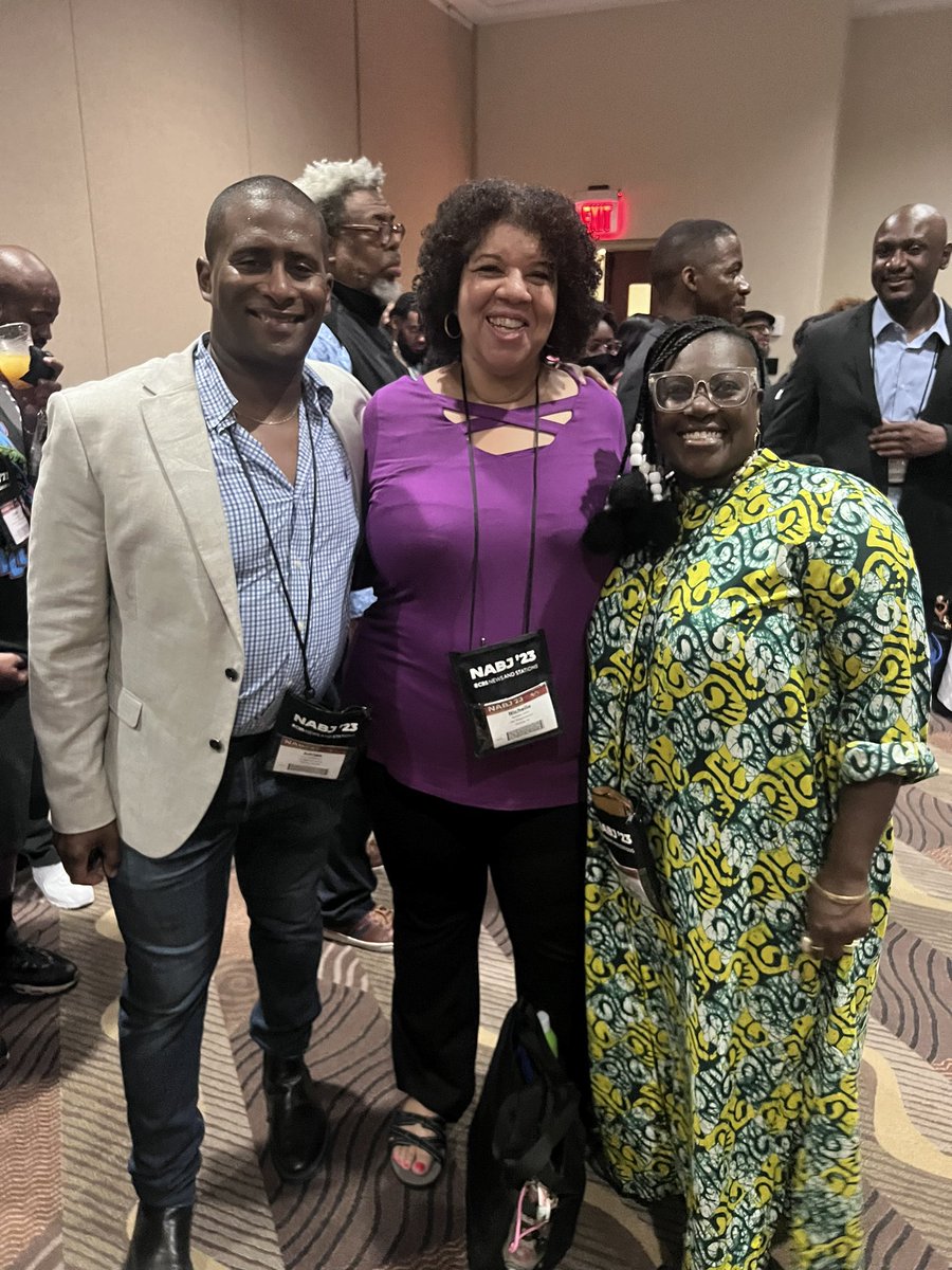 <a href="/JSchool_CU/">Carleton J-School</a> Faculty <a href="/Nanaaba/">Nana aba Duncan</a>  &amp; <a href="/CarAdrianH/">Adrian Harewood</a> representing at the #HBCU #NABJ23  reception in #Birmingham, Alabama with our dear friend &amp; journalist extraordinaire <a href="/NicSmith312/">Nichelle Smith</a> formerly of <a href="/USATODAY/">USA TODAY</a>