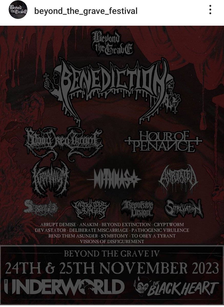 crysania12's tweet photo. This Years Death metal festival is a two day event in Camden with an amazing lineup. This is a small team of 4 that don't make anything  a lot doing this. This year, let's make it big. #Beyondthegravefestival #Deathmetal #Deathmetalfestival #Camden #Metal #Share #Makethisbig https://t.co/cic5DEotjv