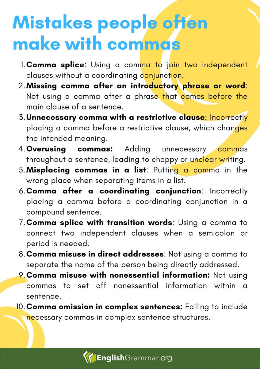 Comma Fail Examples Mistakes people often make with commas #Englishgrammar #punctuation #commas