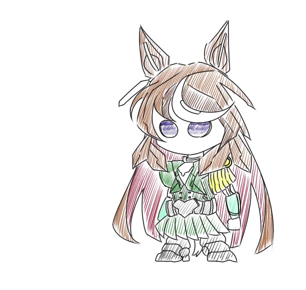 #ウマロイド 久しぶりなので小さく描きやすく…
