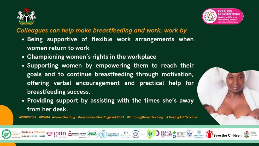 Mr_DSk99's tweet photo. Breastfeeding is not the sole responsibility of the mother. For mothers to successfully breastfeed, they need support from the family, community, workplace and government.

#WBW2023
#WABA 
#breastfeeding
#worldbreastfeedingweek2023 
#EnablingBreastfeeding
#MakingADifference https://t.co/P2D8Lxwn8O