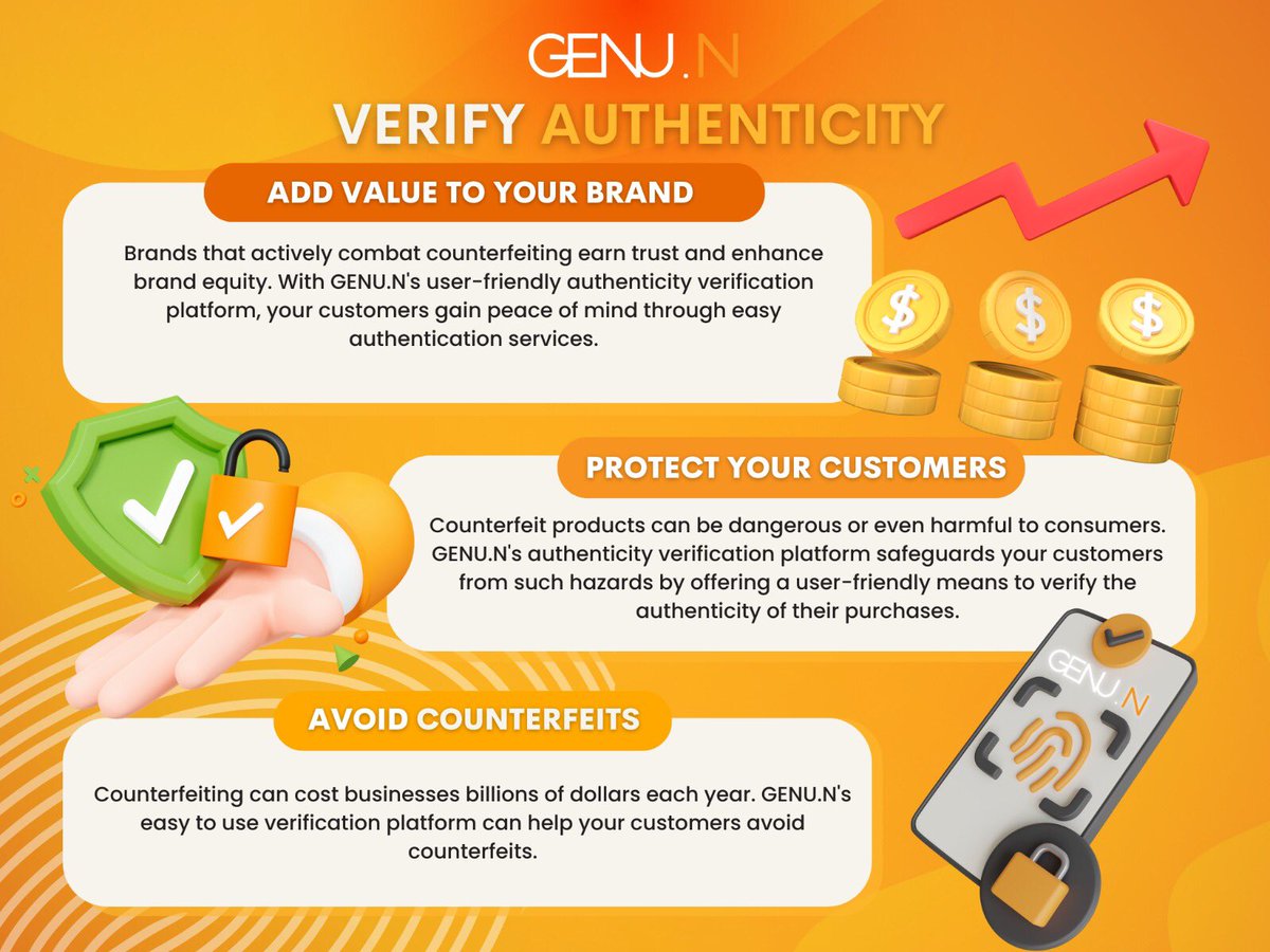 genun_tech's tweet photo. πΈUnleash your brand's potential with GENUN.N: Verify authenticity, protect customers, and innovate experiences. π³β¨
Elevate your brand game now!β¨
#GENUN #ElevateYourBrand https://t.co/QexdxqRGIM