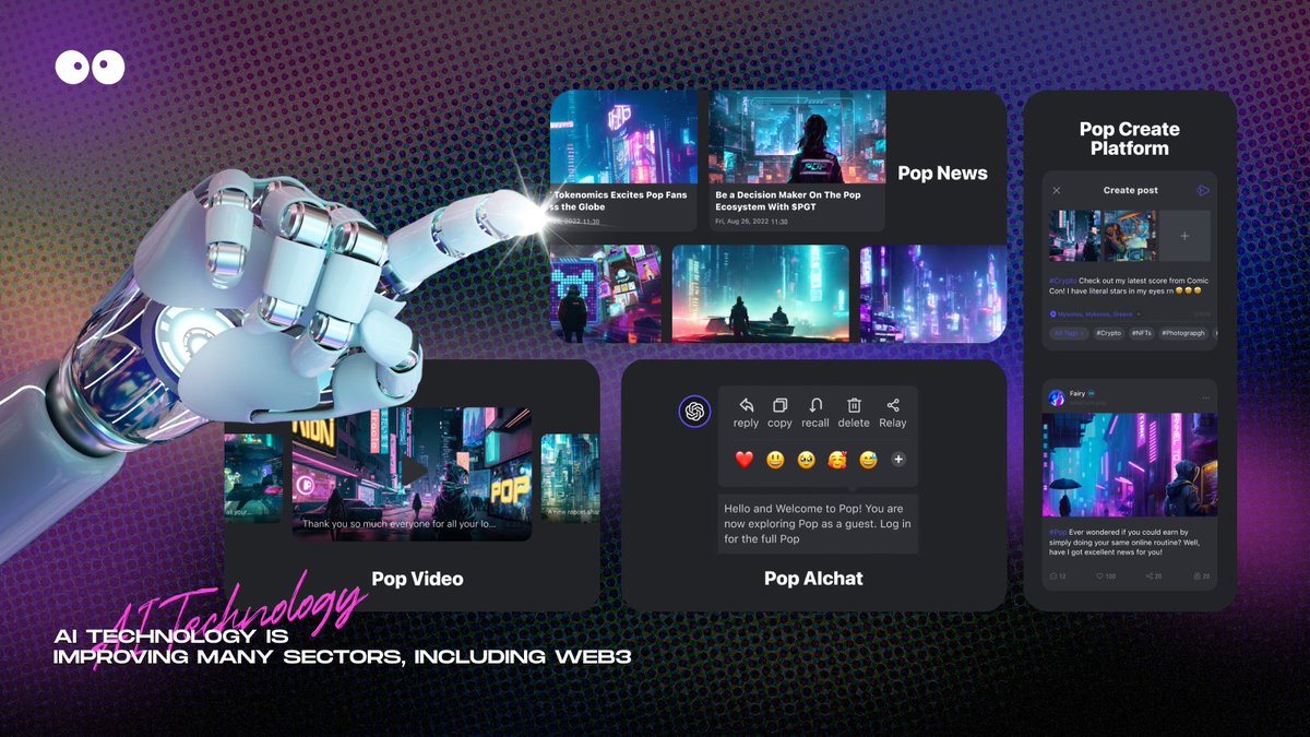 popapp_official's tweet photo. 2/6
🚀 Pop Social is already enhancing the #creator and user journey in Web3 #socialmedia. Now, we're working on integrating AI into the Pop Social platform to give our users that extra rocket fuel to reach their Web3 goals! https://t.co/3iFKhxufhh