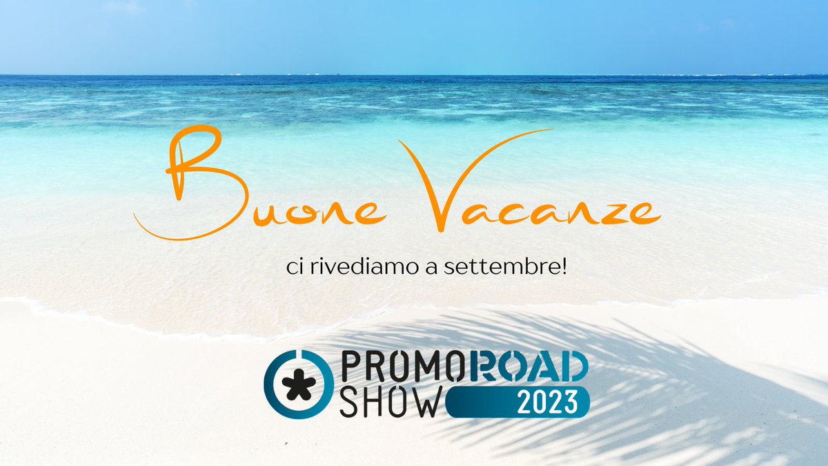 PromoRoadShow's tweet photo. #BUONEVACANZE #PromoRoadShow #PromoRoadShow2023 #PRS #PRS2023 #GoodBrandingIdeas #promoyourself #solocosebelle #ripartiamoinsieme #Assoprom #FiereDiParma #merchandising #settorepromozionale #promozionale #articolipromozionali #articolipubblicitari #gadget #gadgets #pto https://t.co/GzRLdnjcM2