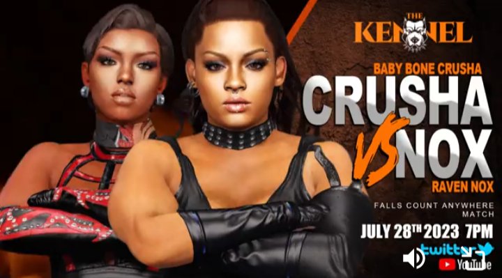 TheKennel101's tweet photo. TONIGHT! The 2 out of 3 Falls Match between @1BabyBoneCrush and Raven Nox that was rescheduled from last week will be contested tonight as a 3 OUT 5 FALLS MATCH! This epic match up will be happening tonight at @TheKennel101 7pm EST. Posted on TWITTER and YOUTUBE. https://t.co/mSRbZ2s7hj