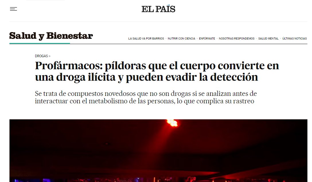 NuriaCalzadaA's tweet photo. Titular original en @Conversation_E  VS en @elpais_espana 

Por lo visto en El País existe reticencia a utilizar la palabra 'drogas' y 'pastillas' y las sustituyen por 'fármacos' y 'píldoras' que queda más fino. https://t.co/BHS8No2ekc