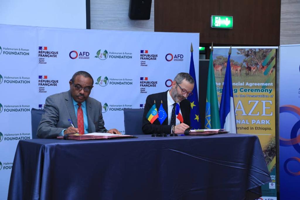 Congratulations to the Hailemariam and Roman Foundation (<a href="/Haile_Roman/">Hailemariam & Roman Foundation</a>) for signing 5M EUR financial agreement with AFD to implement Preservation of Maze National Park and its Watershed in #Ethiopia project, supported by 🇫🇷<a href="/AFD_en/">AFD_en 🇫🇷 🇪🇺</a>!
