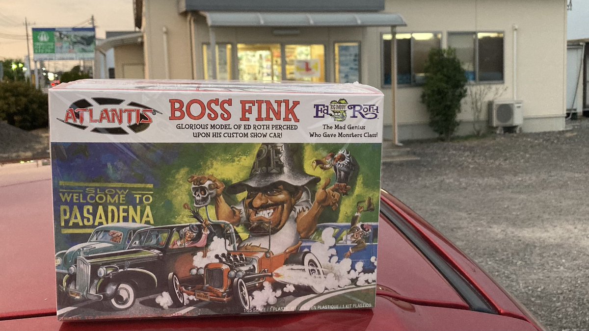0040hos's tweet image. ATLANTIS MODELS 「BOSS FINK」‼︎Yeaaaah ‼︎! I Got It !!!‼︎ 
先週 ＃せいわ模型 へ行ったら案内がきていて「要る？」「要ります要ります‼︎」と注文→今日の仕事帰りに寄ったら入荷してました♫嬉しい♫本当に嬉しい♫
＃アメリカンカープラモ
＃ATLANTISMODELS
＃EDBIGDADDYROTH