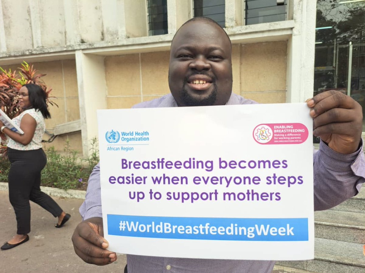 WHOAFRO's tweet photo. We’re big on #WorldBreastfeedingWeek at the @WHOAFRO Office in 🇨🇬#Brazzaville! 🤱🏿

See messages shared by colleagues in support of  #ProtectBreastfeeding. https://t.co/POJoqZmo3T