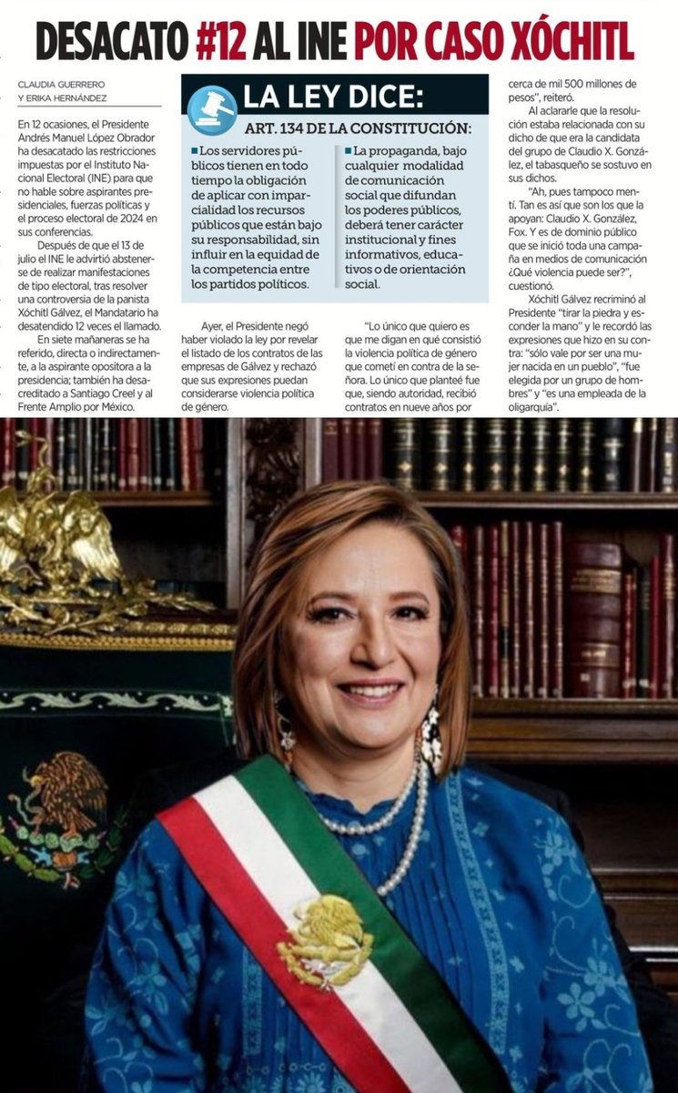 Melissa_Bely's tweet photo. AMLO no le tiene miedo a Xóchitl Gálvez.. le tiene TERROR !!

Si así no fuese, ni la tomaría en cuenta.

Lleva 12 desacatos a la Ley Electoral.

Y no le vengan con que:
"La Ley es la Ley"

Cada mañanera nos está dando lecciones de que NO importa que NO cumplas la LEY, porque sabes que con este gobierno hay IMPUNIDAD.

Con razón la violencia está IMPARABLE y como NUNCA había estado.. 

A tal grado que si te dicen que por favor hagas fila para comprar un café, puedes meterte a la cocina y pegarle una golpiza al joven que haya tenido la osadía de decirte eso, porque sabes que no te harán nada aunque tengan todos tus datos..

👇