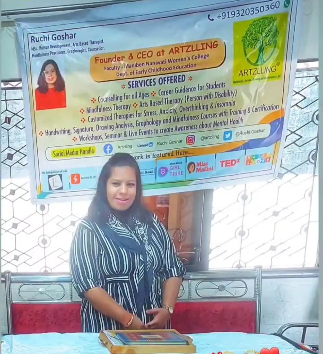 RuchiGoshar's tweet photo. Had an amazing experience and opportunity at Krishna Samarpan Seva Sanghathan for conducting personal counselling sessions 

PS - Pics of the clients have been taken by asking their permission. 

#personalcounselling #liveevent #ruchigoshar #artzlling #artsbasedtherapy #therapy https://t.co/N2RxZOpbfd