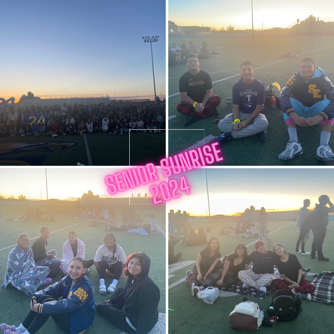 Beautiful sunrise to welcome the new school year for C/O 2024.   🦅 #sehsthebest