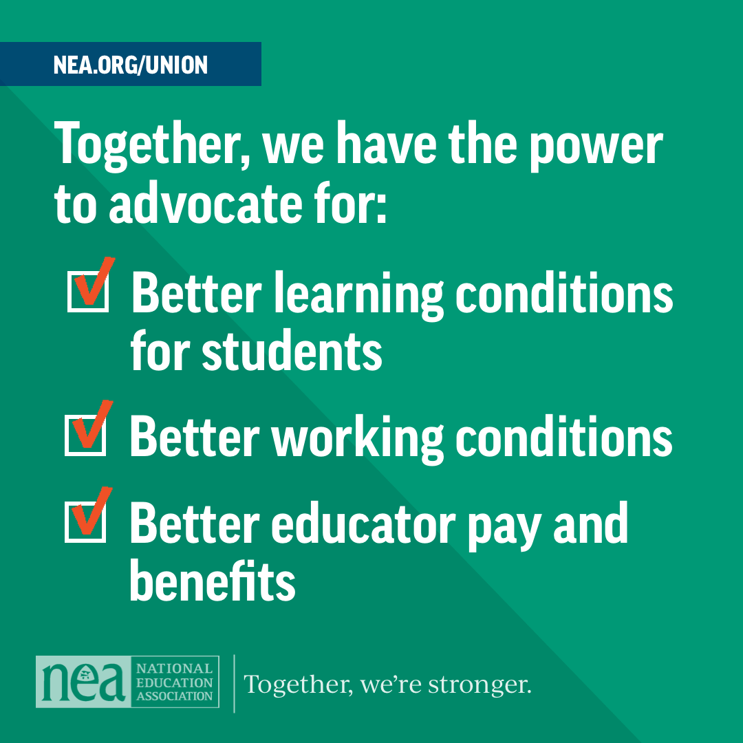 NEAToday's tweet photo. Did you know there is a union for educators in EVERY state? Find out how we're making a difference for your local schools: https://t.co/AWAuo0YkMq https://t.co/debiwz728G