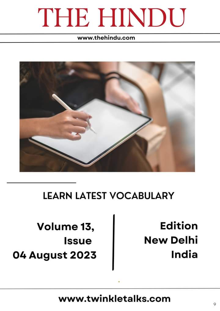 TwinkleTalks143's tweet photo. 📚 Latest Vocabulary from "THE HINDU" 🗞️

Article Link: https://t.co/YQMrzsyFaM

Expand your word power with the freshest vocabulary from "THE HINDU" newspaper! 🌱 Enhance your language skills and stay ahead in the professional world. 💼💬
#vocabulary #languageskills #TheHindu https://t.co/WmZLmIeF3s