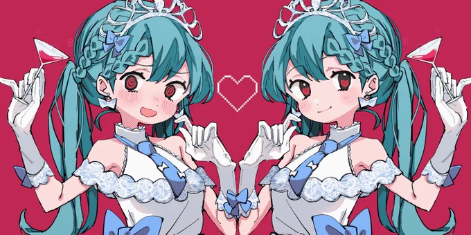 イラスト描かせて頂いております!差分もたくさん描いていいよ〜って言って頂けたのでにょきにょきかきました! 何卒よろしくお願い致します  アルコ・ホリック・シンデレラ/ヤマギシコージ feat.初音ミク  