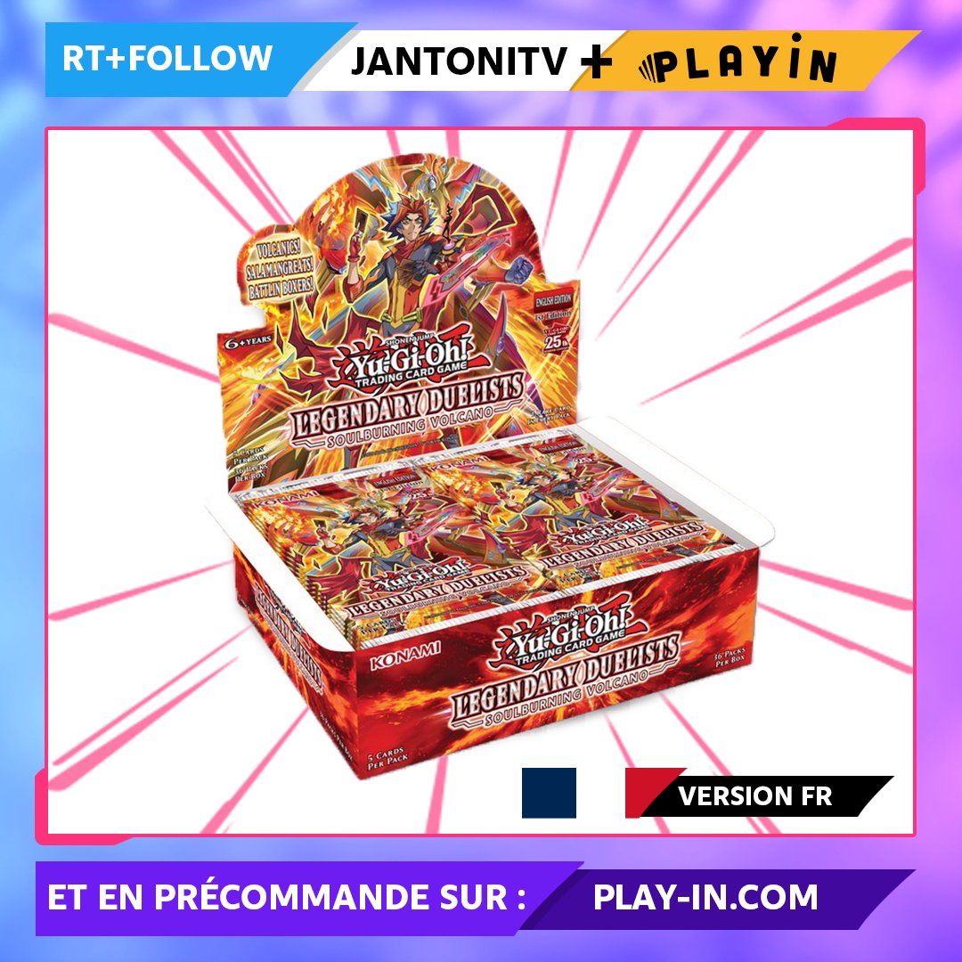 🎁Pour le début des #WCS2023 mon partenaire <a href="/Playin_by_MB/">Playin</a> vous propose de tenter de gagner 1 display Volcan Brûleur d’Âmes !

🔴RT + FOLLOW pour participer

L'édition est également dispo en précommande ici ➡️ tinyurl.com/PlayinXJtv

🟣 Les worlds en live twitch.tv/jantonitv