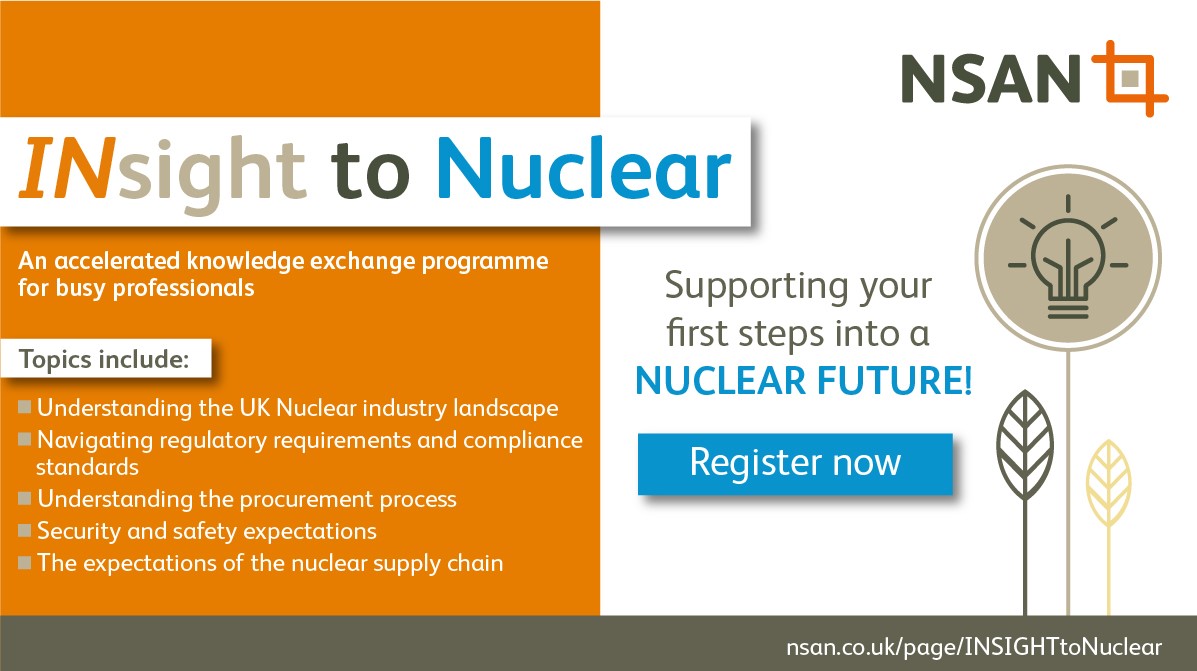 Is your company looking to make a move into #Nuclear? Check out INsight to Nuclear! INsight to Nuclear is a comprehensive training programme designed to equip your company with the knowledge and skills necessary to plan for success in the UK Nuclear industry. The first…