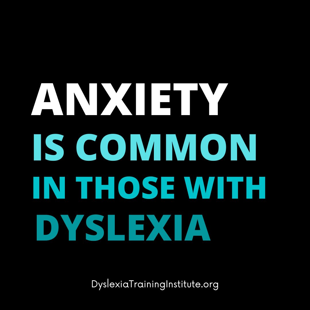 Anxiety is so common in those with dyslexia. Show grace and help students who are struggling. Structure, clear expectations, increased wait time, and a calming environment can all help. #dyslexia