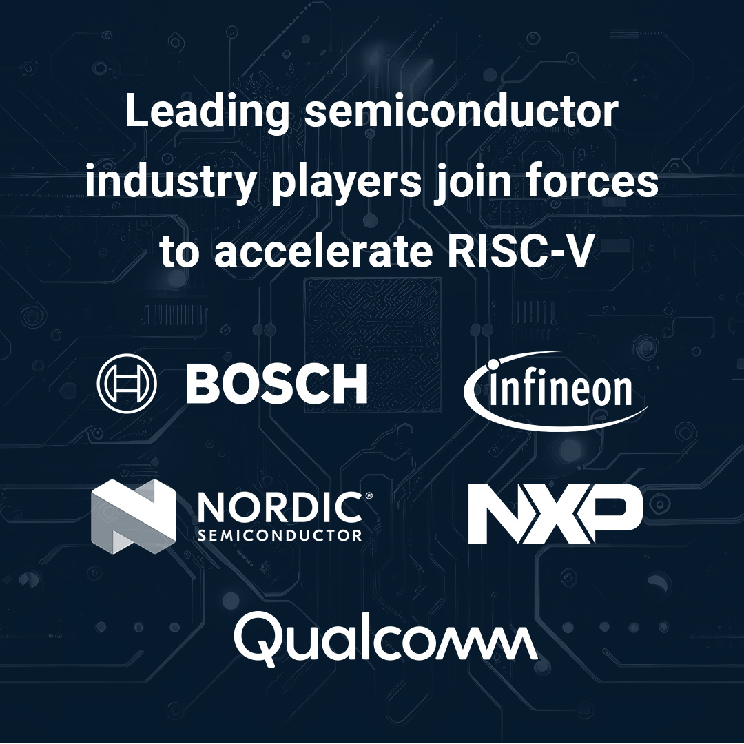 Together with industry leaders <a href="/BoschGlobal/">BoschGlobal</a>, <a href="/Infineon/">Infineon</a>, <a href="/NordicTweets/">Nordic Semiconductor</a>, and <a href="/NXP/">NXP</a>, we’re establishing a company that will accelerate global RISC-V adoption and next-generation hardware development.