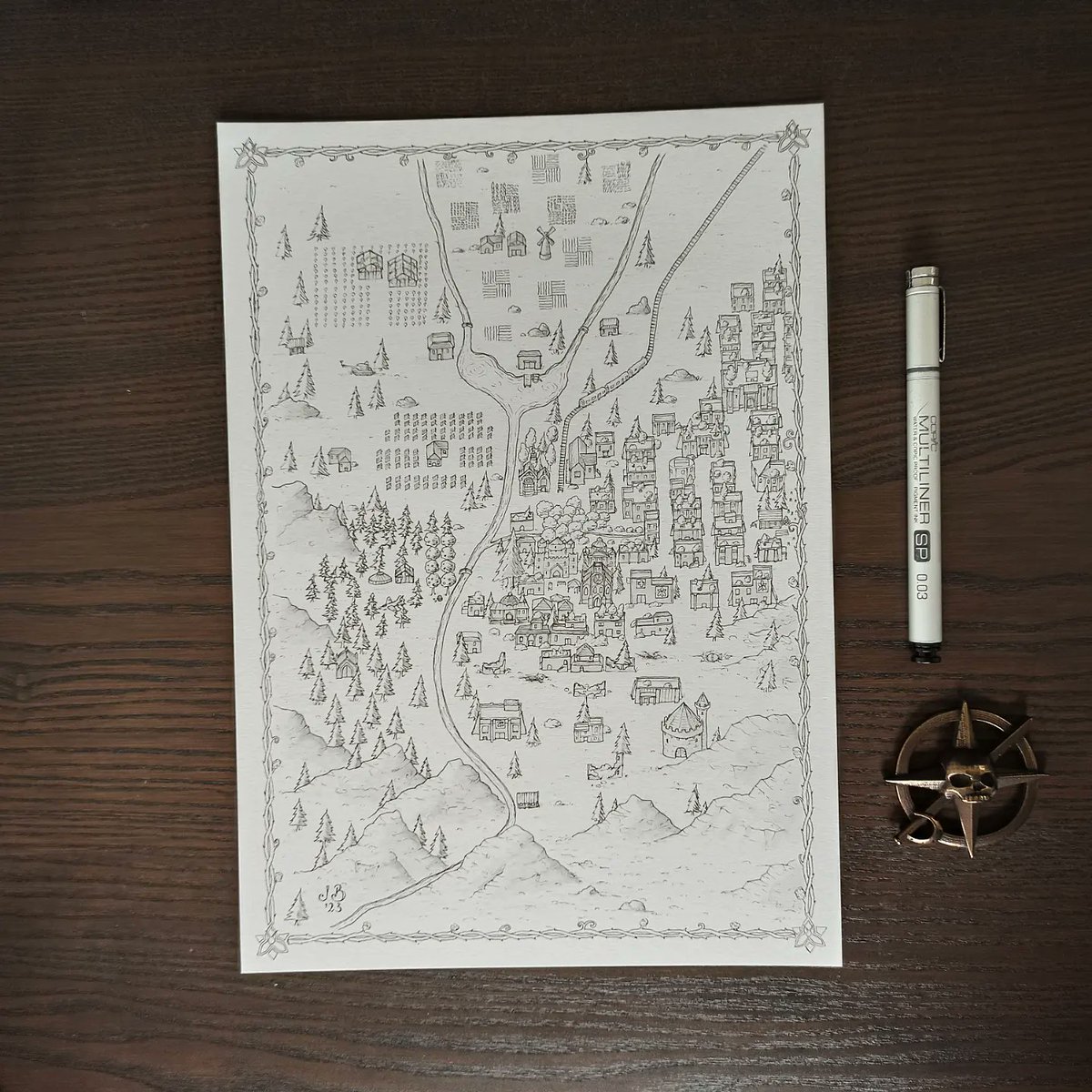 jogbrogzin's tweet photo. My latest commission for @cuzidora (for her latest book). A lot of inspiration from Stardew Valley, Don't Starve Together and (if you remember) Ultima VI. I love the strict vertical view in those games 😍
#fantasymaps #rpgmap #dndmap #stardewvalley #dontstarve #ultima6 #ttrpg https://t.co/3Xtdun8uTR