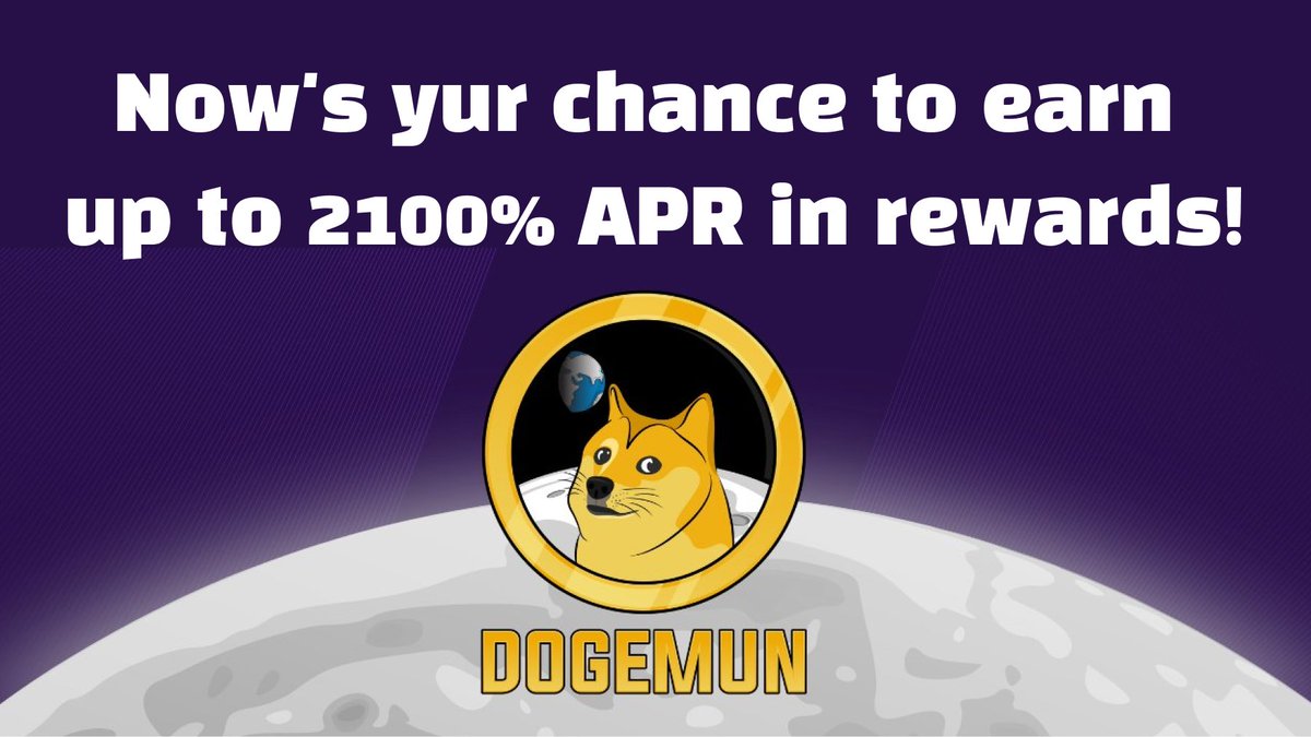 🚀🔥 Massive news #DogeMUN hodlers🔥🚀

Now's your chance to earn up to 2100% in $DGM rewards! Provide DGM-MUN liquidity and let your rewards rocket #ToTheMUN 🌑🚀 Visit swap.mun.money/pools/MUN-DGM

Let's take this #memecoin to the next level on <a href="/munblockchain/">MUN ⚛️ The Remittance Blockchain</a>! 💥🚀