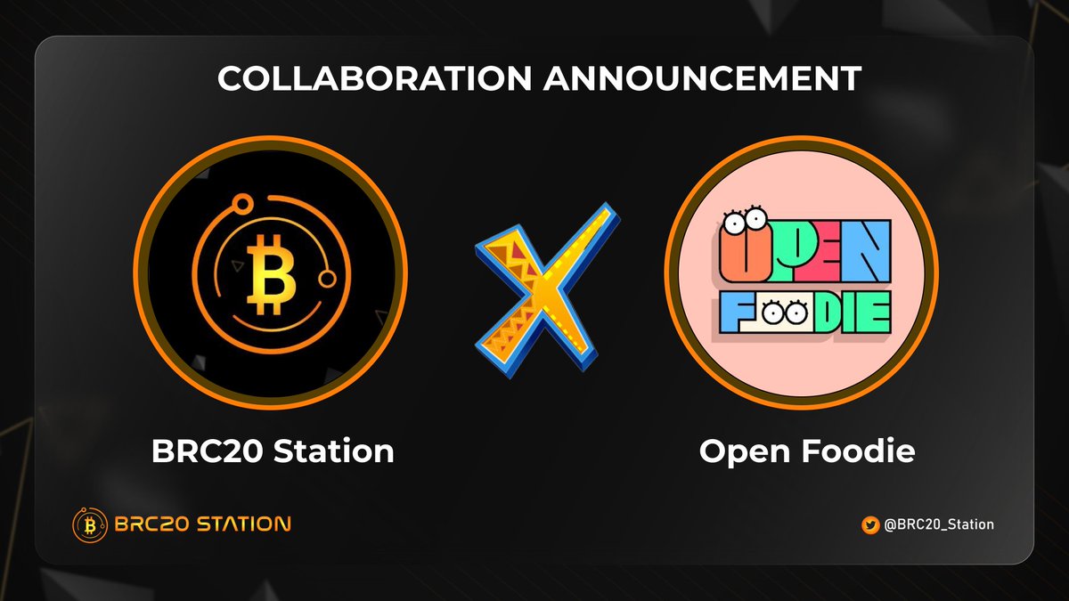Doumacrypto's tweet photo. ✨ We are pleased to announce our collaboration with 
@openfoodieNFT ✨

🎟 Giveaway 3 spots of $0.002btc/4200 $f00d for 3 winners 

🏆 To win
1️⃣ Follow @BRC20_Station & @openfoodieNFT 
2️⃣ ❤️ + Retweet
3⃣ Tag 3 friends

⏰ 48Hs

💢 Open Foodie is going to do the IDO on @MEonBTC this month. 

#BRC20 #Ordinals #Collaboration #Bitcoin