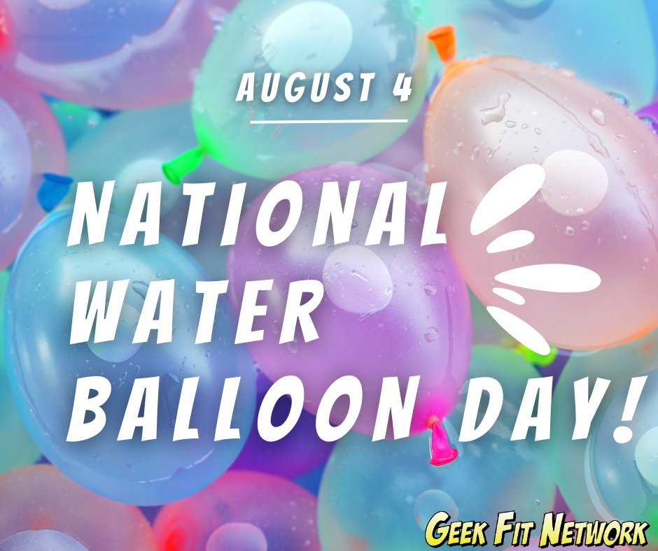 geekfitnetwork's tweet image. Embrace Your Inner Child on #NationalWaterBalloonDay! 🌊🎈
Who says staying active has to be boring? 💪💦 Engaging in exciting activities like water balloon fights not only helps us stay active but also brings out the hero within us! 🚀
#GeekFit #NationalWaterBalloonDay