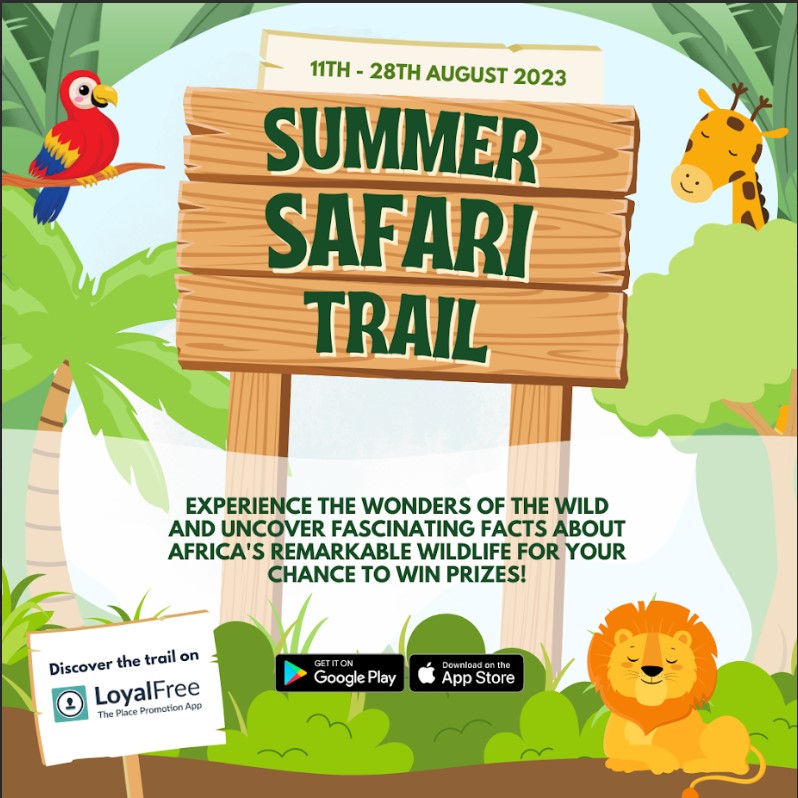 _TalkCommunity's tweet photo. Take part in the FREE family friendly Safari Trail, in Ross-on-Wye & Leominster this Summer! Learn facts about Africa’s remarkable wildlife & be in with a chance to win a prize 🦒🌿 Get the LoyalFree app for free : https://t.co/T36BtLgcEI 🤳
#LFSummerSafari #Herefordshire https://t.co/UgKattbLP3