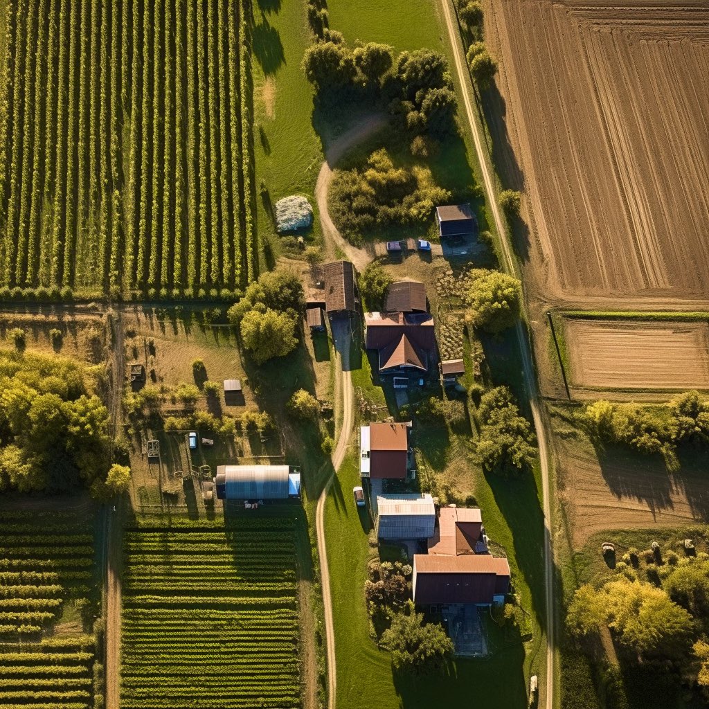 Earthbasedsoul's tweet photo. Today is Solarpunk farming day. I have played with a prompt generated by my fam at @AtlantisDAO1
We start from here: a normal farm aerial view. Follow me in this journey 🙂
What would you change in this one?

#solarpunk #deepdreaming https://t.co/F8SYToRHOL