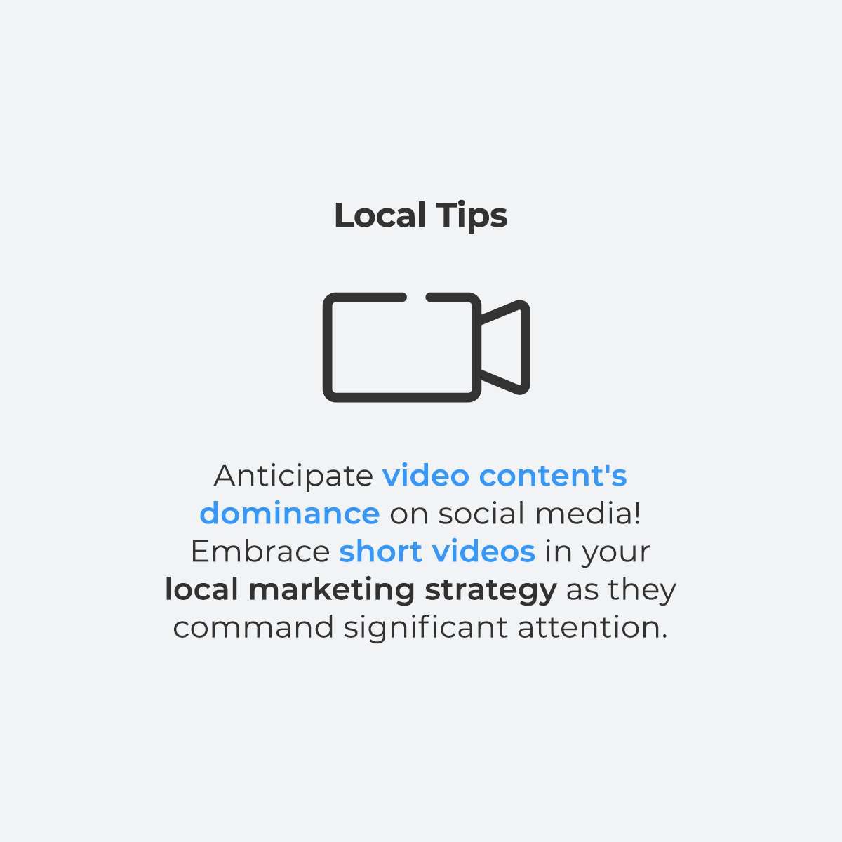 pinmeto's tweet photo. Local Tip: Anticipate video content's dominance on social media! Embrace short videos in your local marketing strategy as they command significant attention. 🎥
#localseo #localmarketing #marketing #seo #localsearch https://t.co/OPSIdNsFlZ