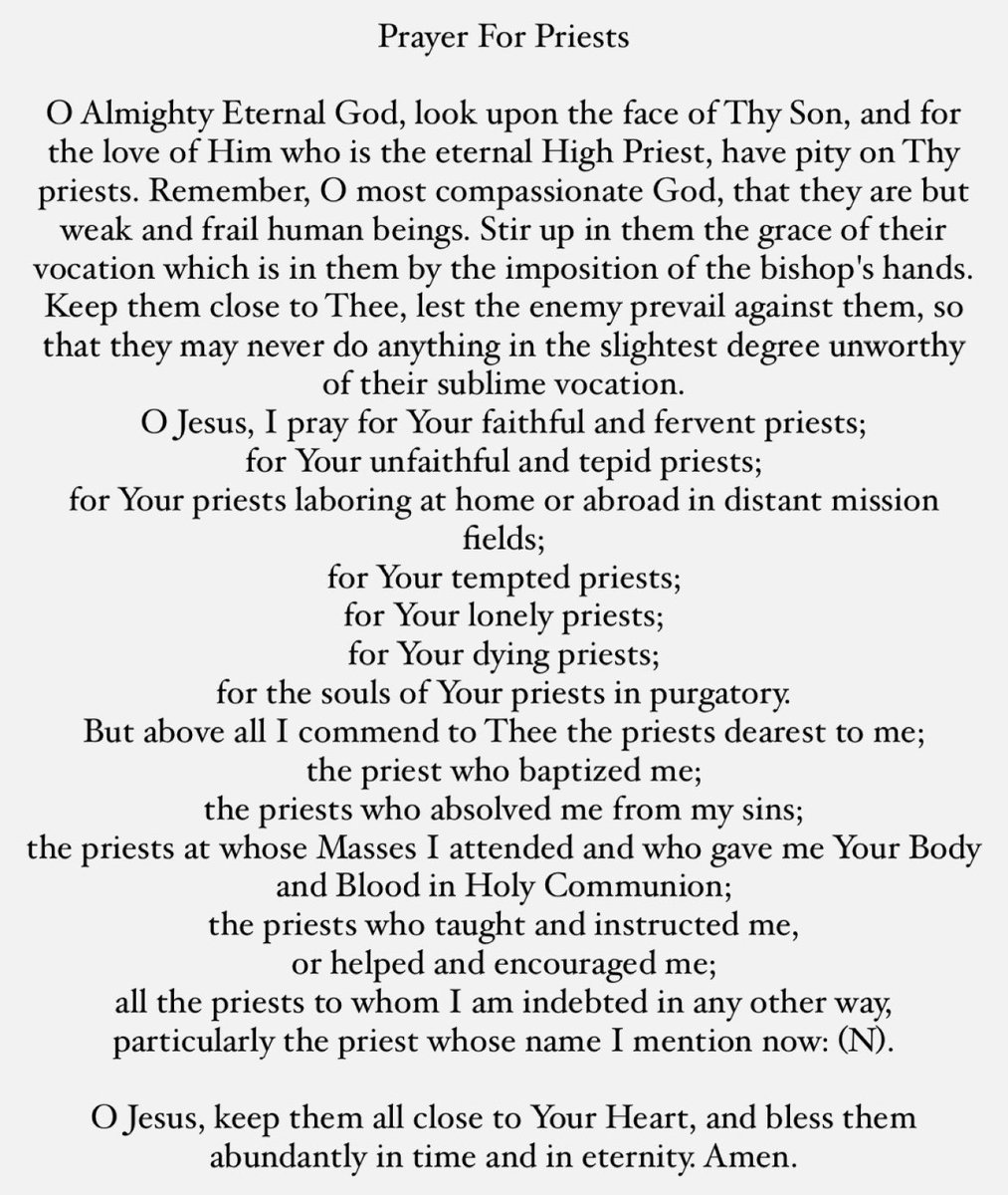 St John Vianney, pray for us and our dear priests 🖤