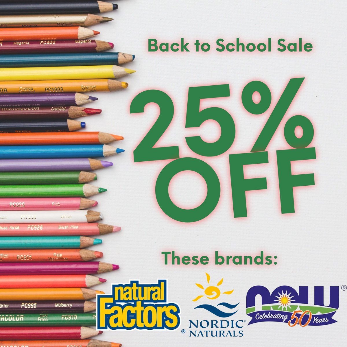 Your back to school checklist:
Fish Oil ✔️
Multivitamin ✔️
Probiotics ✔️
Immune Support ✔️
Get them all at your one stop health food shop and save all this month!*
*In stock merchandise only, while supplies last