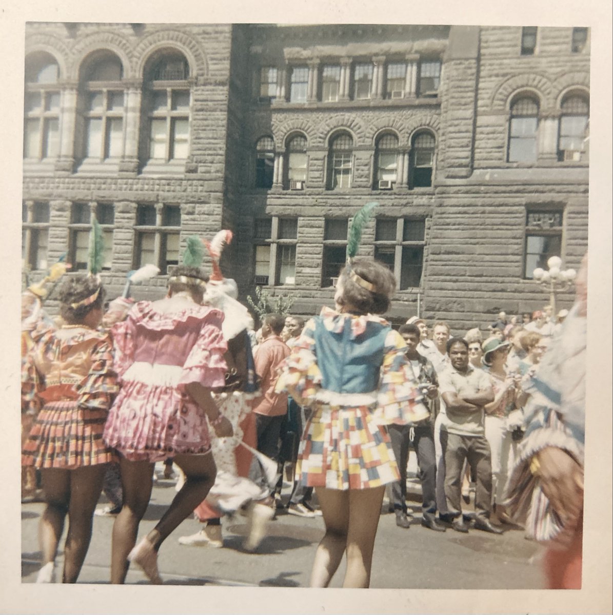 TorontoArchives's tweet photo. Toronto's first Caribana parade August 5, 1967. A spectacular display of costume, colour, liberation, & commemoration of the full Emancipation of enslaved people in Canada in 1838. #TOcarnival #CaribbeanCarnival https://t.co/Zy7cVPcjke https://t.co/Eu7sQR4cq3
