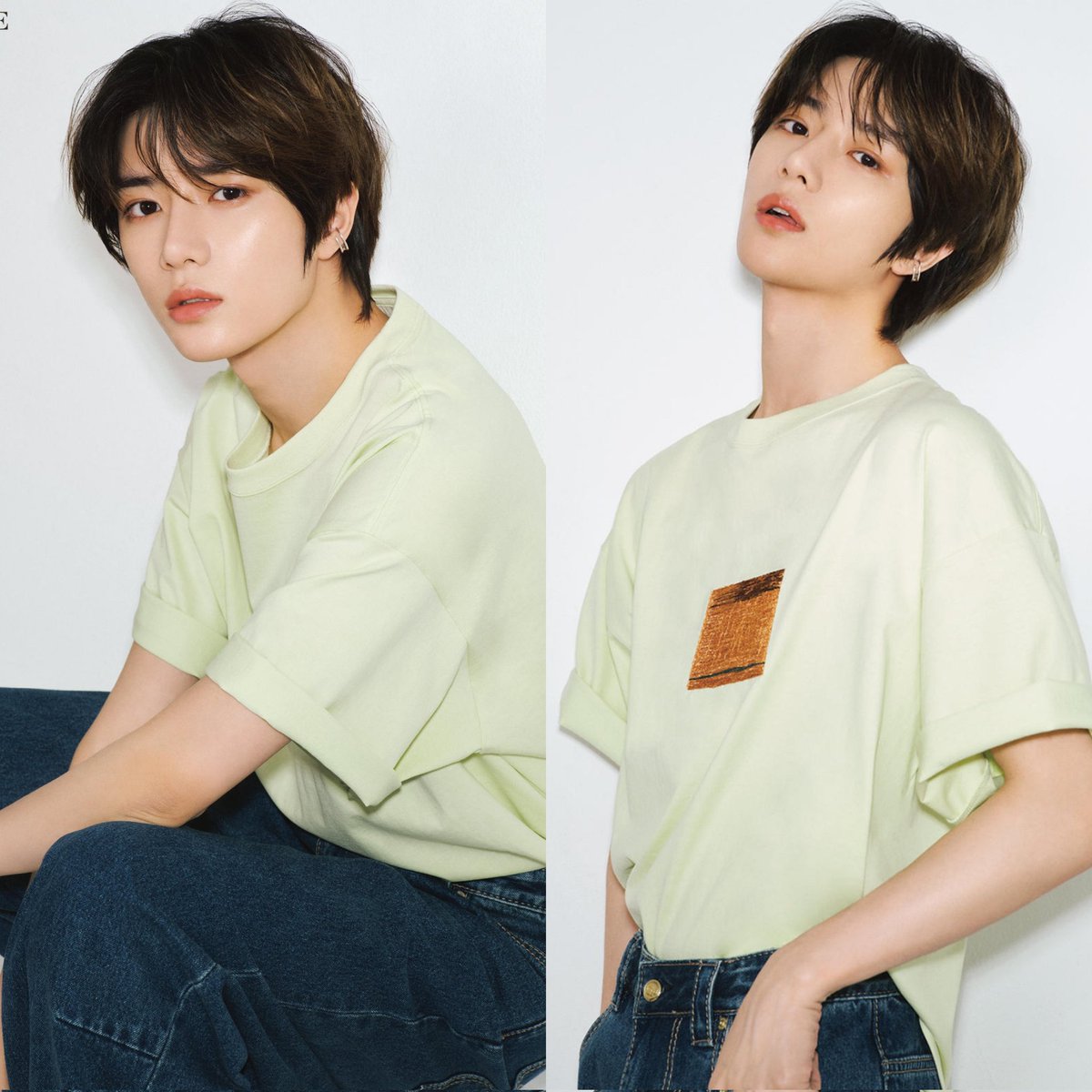 viraltakes's tweet photo. Beomgyu of TXT is handsome as ever in new pictures for MORE magazine 💚 https://t.co/0nfxGnqDB0
