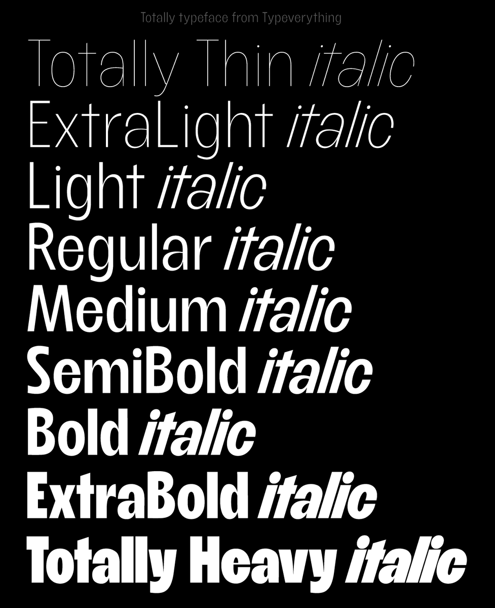 typeverything's tweet photo. We've just added an upright version of our Totally typeface.πTest it: https://t.co/WourMuajKB #typeverything #fonts https://t.co/UssfwmfOhY