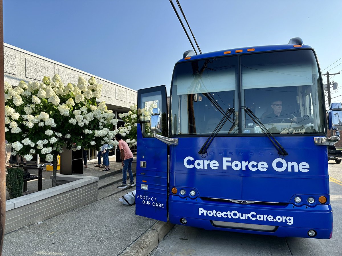 lpackard's tweet photo. Good morning from Uniontown PA! The @ProtectOurCare bus is here to share the word about the benefits of the Inflation Reduction Act at 9:30am, join us live or online: https://t.co/vQvXAcVvzq #LowerCostsBetterCare https://t.co/S3HQaMpLa3