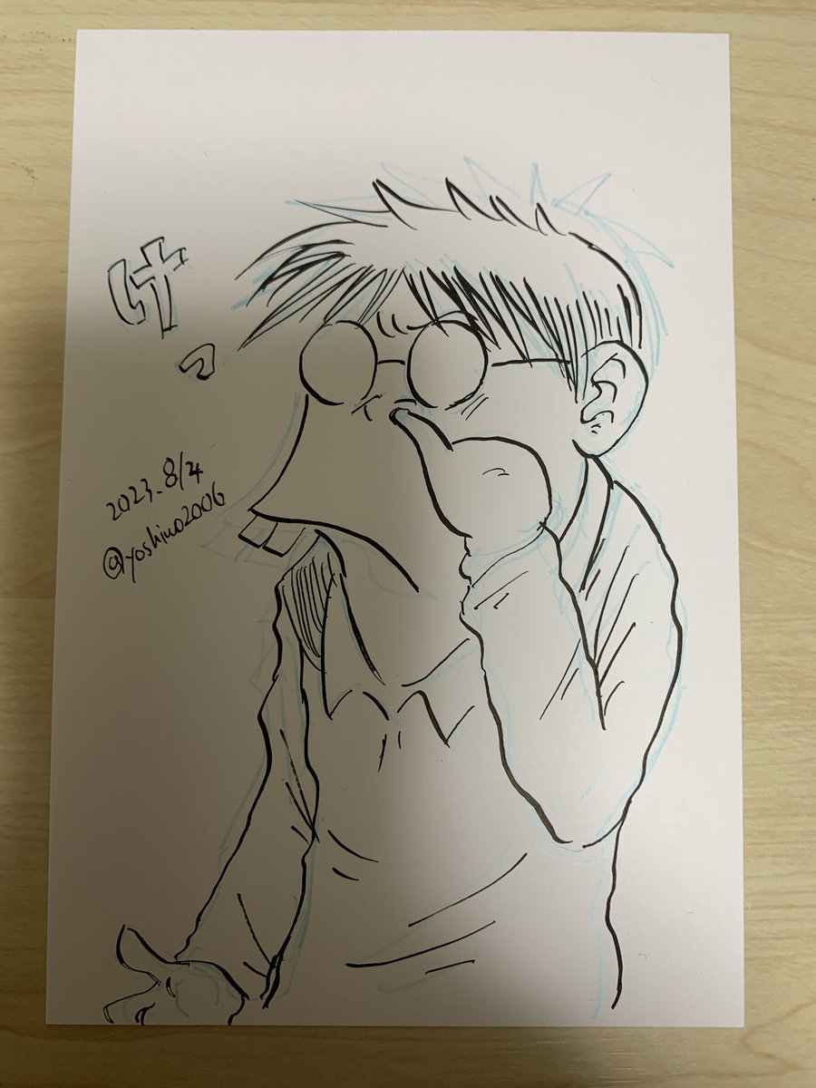 懐かしいな… 多分誰も知らない、二次創作活動前の同人誌にて描いたキャラ。 これがスタートでした。 クラウドファンディングの達成おめでとうございます。