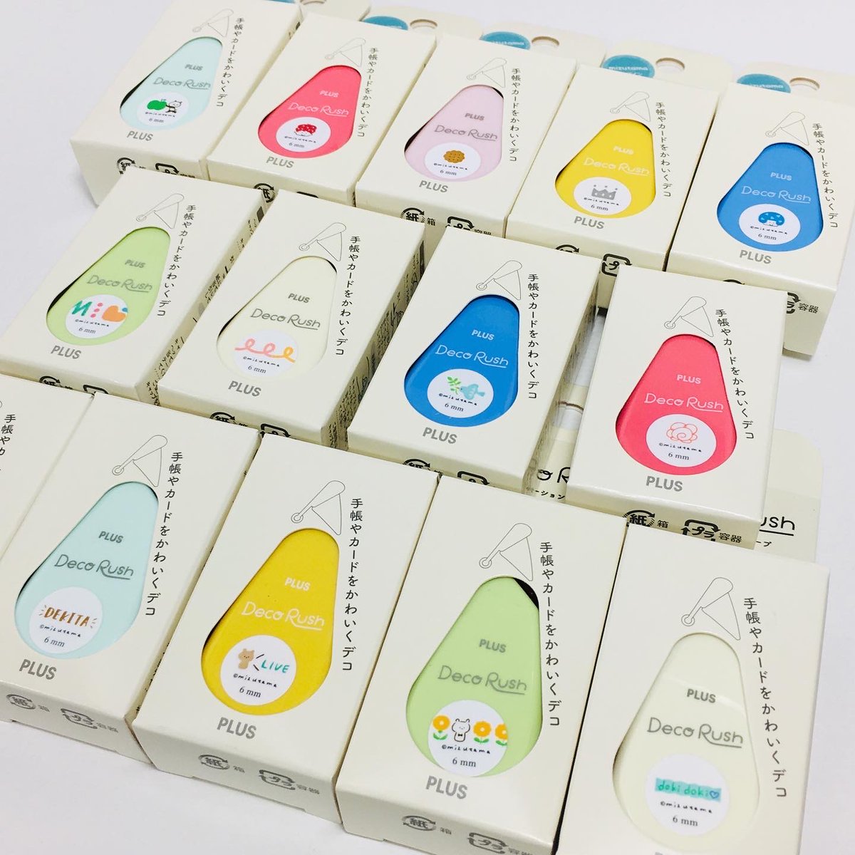 KONOHANA_PR's tweet photo. PLUSのデコレーションテープ『デコラッシュ mizutama』限定シリーズ各種を発売いたしました!
※発送は8月8日から開始となります。
https://t.co/SRMcL3thFO
#plus #decorush
#マスキングテープ専門店このはな https://t.co/frqSTLmttB