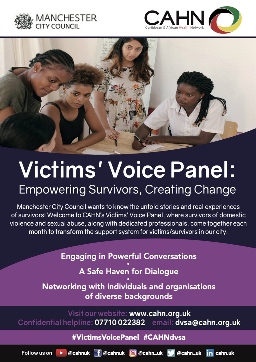 Our Victims' Voice Panel, consisting of survivors &amp; DA professionals, addresses vital issues. Improving support for DVSA victims. Last session with <a href="/gmpolice/">Greater Manchester Police</a> was impactful, hearing lived experiences &amp; offering suggestions <a href="/ManCityCouncil/">Manchester City Council</a> <a href="/charleskod/">Charles Kwaku-Odoi DL MFPH</a> <a href="/EffectSandy/">Sandy Koujou</a> #VictimsVoice