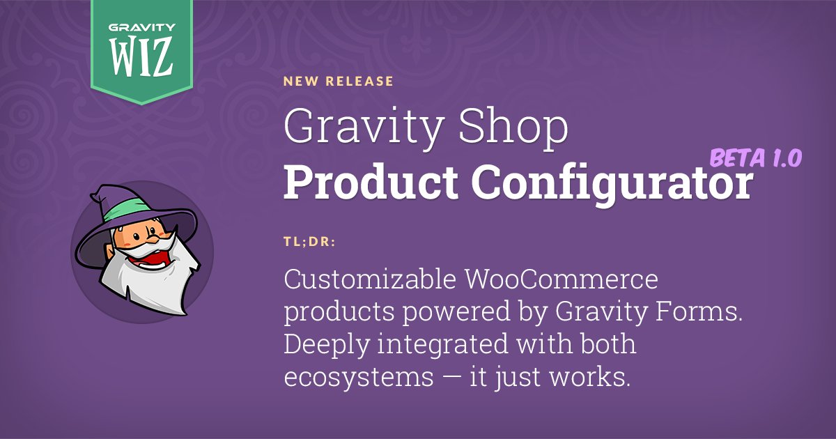 GS Product Configurator is up to 30% off until this upcoming Monday. 🎉

- Embed Gravity Forms in <a href="/WooCommerce/">Woo</a> product pages
- Core <a href="/gravityforms/">Gravity Forms</a> functionality in WC products
- A native integration — works w/ most plugins in both ecosystems

Learn more:

gwiz.io/3OCImC2