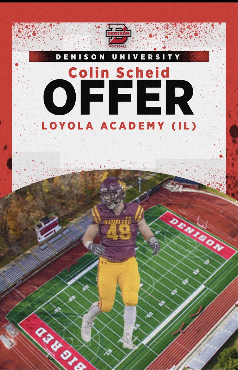 ColinSch_16's tweet image. After a great conversation with @coachhatem I am excited to announce that I have received an offer from Denison University @DUFootball @Loyola_FB