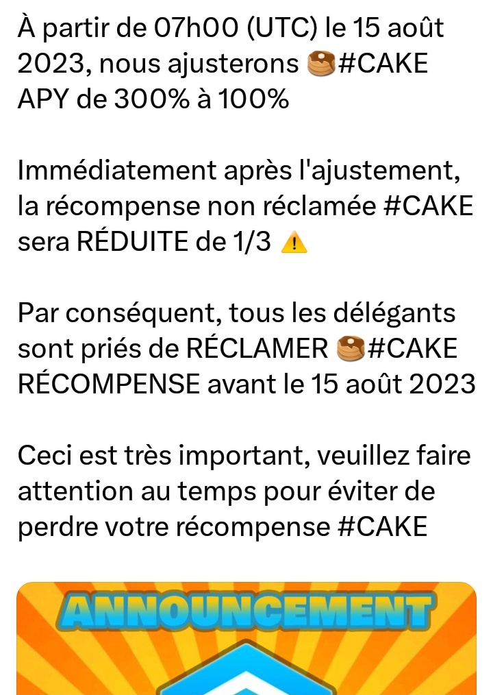Crypto_Et_Tech's tweet photo. #cakecore #CORE  #CAKE
⚠️⚠️ Vous êtes prevenu
Allez! pionnier et pionniére https://t.co/JhS6jJNv3U
