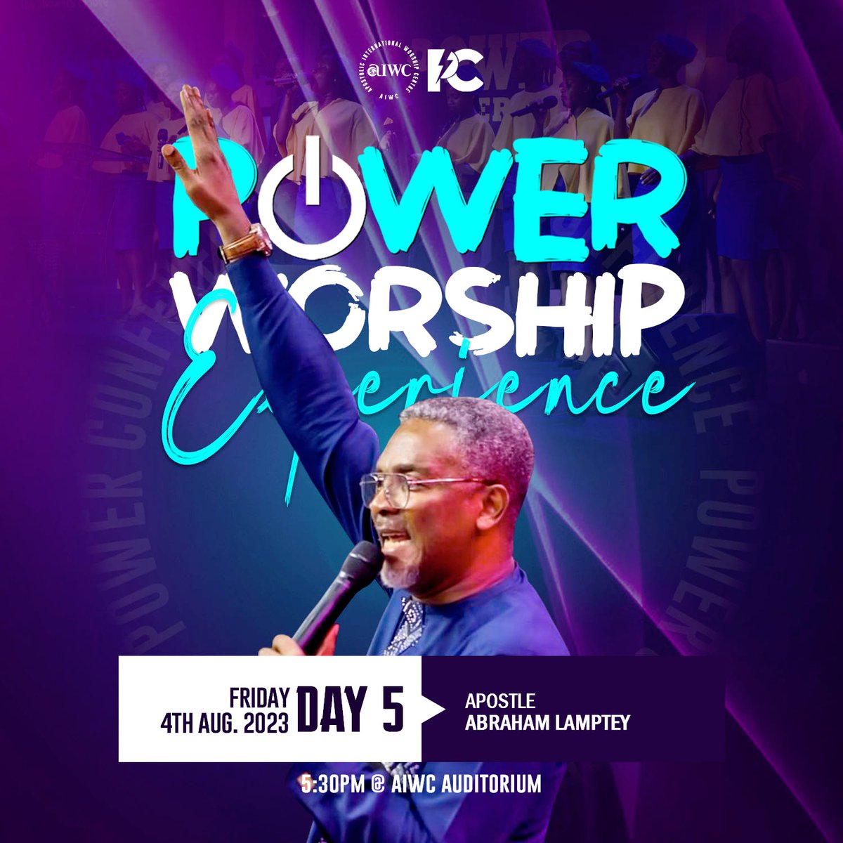 aiwc_mamprobi's tweet photo. Tonight is POWER WORSHIP EXPERIENCE with Apostle Abraham Lamptey and the Glorious AIWC Choir. Day 5 of Power Conference 2023. You can't afford to miss this encounter.

#PC2023
#PowerConference
#PowerWorshipExperience
#MySeasonOfGlory https://t.co/2GeucGgJDF