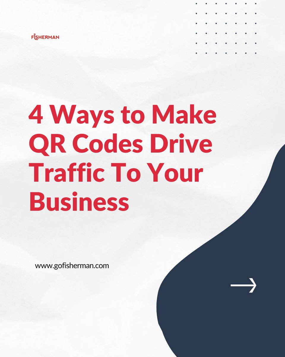 FishermanWeb's tweet photo. Unlock offline potential with QR codes! Place them strategically to bridge the gap between online and offline.

Here are tips to maximize their impact👀

#qrcodes #websitetraffic #websitetips https://t.co/oPtpGhBWC1