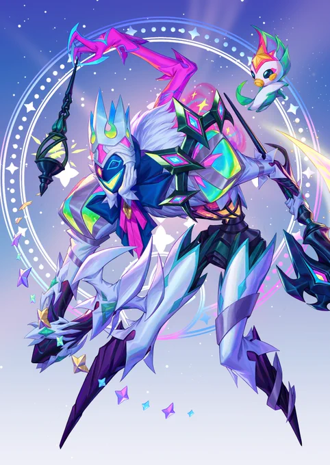 As winners of the poll, here are Star Guardian Orianna and Star Nemesis Fiddlesticks' merch key arts