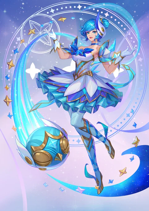 As winners of the poll, here are Star Guardian Orianna and Star Nemesis Fiddlesticks' merch key arts